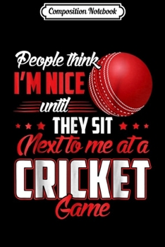 Paperback Composition Notebook: Funny Cricket Game Lover Gift Journal/Notebook Blank Lined Ruled 6x9 100 Pages Book