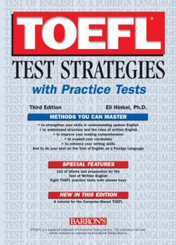 Paperback TOEFL Test Strategies with Practice Tests Book