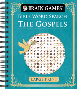 Spiral-bound Brain Games - Bible Word Search: The Gospels - Large Print Book