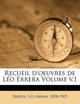 Paperback Recueil d'Oeuvres de L?o Errera Volume V.1 [French] Book