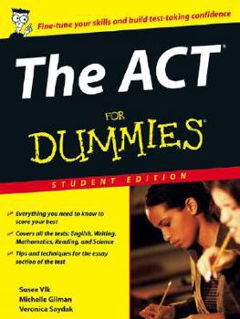 Paperback The ACT for Dummies ~ Student Edition Book