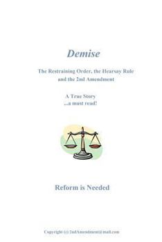 Paperback Demise: The Restraining Order, the Hearsay Rule and the 2nd Amendment Book