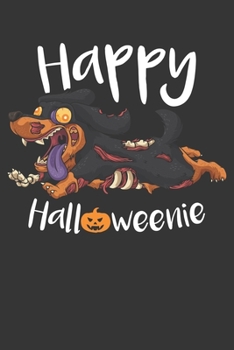 2020 Week To View Dated Planner Diary: 6x9 Inches Paperback Halloween Zombie Dachshund Wiener Dog Happy Halloweenie