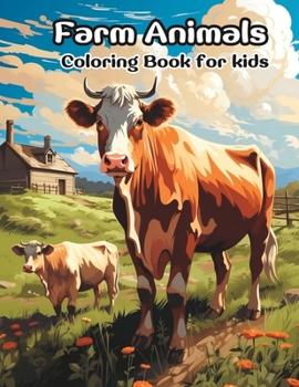 Paperback Farm Animals Coloring Book for kids Book
