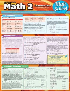 Wall Chart Math 2 Common Core 10th Grade: Integrated Book