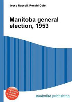 Paperback Manitoba General Election, 1953 Book
