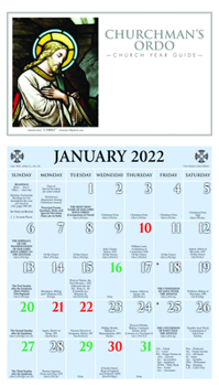 2022 Churchman's Ordo Kalendar: 12 Months, January 2022-December 2022