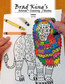 Paperback Brad King's Animal Coloring Book: Lions Book