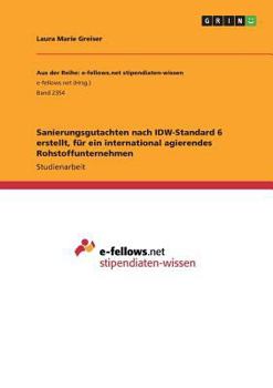 Sanierungsgutachten nach IDW-Standard 6 erstellt, für ein international agierendes Rohstoffunternehmen