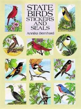 Paperback State Birds Stickers and Seals: 50 Full-Color Pressure-Sensitive Designs Book