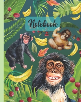 Paperback Notebook: Chimpanzee Monkey - Zoo Animals Diary / Notes / Track / Log / Journal, Book Gifts For Women Men Kids Teens Girls Boys Book