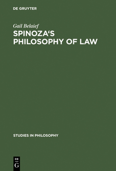 Hardcover Spinoza's Philosophy of Law Book