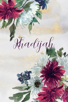 Paperback Khadijah: Personalized Journal Gift Idea for Women (Burgundy and White Mums) Book