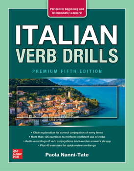 Paperback Italian Verb Drills, Premium Fifth Edition Book