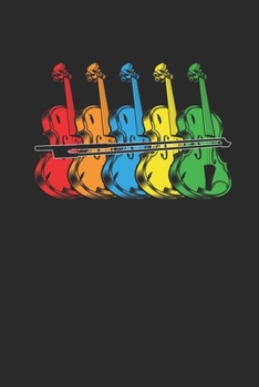 Violins Retro: Violins Notebook, Blank Lined (6" x 9" - 120 pages) ~ Musical Instruments Themed Notebook for Daily Journal, Diary, and Gift