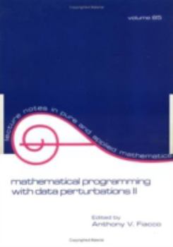 Paperback Mathematical Programming with Data Perturbations II, Second Edition Book