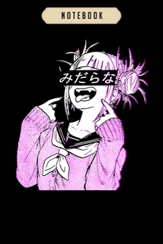 Notebook: Waifu anime neko vaporwave glitch manga girl  Notebook|6x9(100 pages)Blank Lined Journal For kids, ramen, anime, manga lovers, student, ... girls, boys, men, birthday gifts|Anime gifts