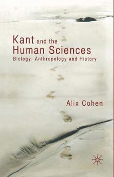 Paperback Kant and the Human Sciences: Biology, Anthropology and History Book