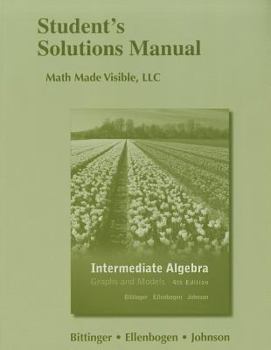 Paperback Student Solutions Manual for Intermediate Algebra: Graphs and Models Book