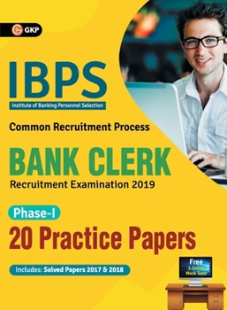 Paperback IBPS Bank Clerk 2019-20: 20 Practice Papers (Phase I) Book