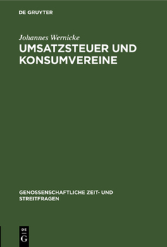 Hardcover Umsatzsteuer Und Konsumvereine [German] Book