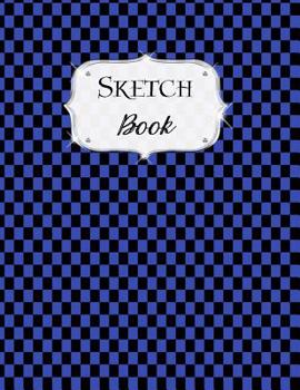 Sketch Book: Checkered Sketchbook Scetchpad for Drawing or Doodling Notebook Pad for Creative Artists Black Blue
