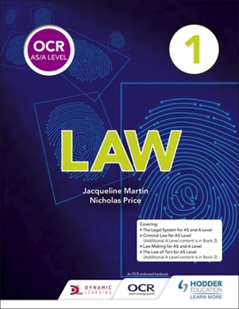 Paperback OCR A Level Law For Year 1 AS Book