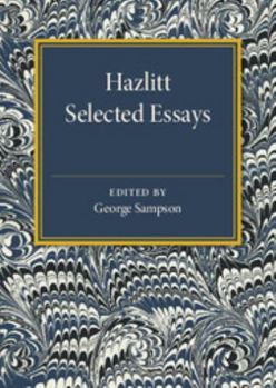 Paperback Hazlitt: Selected Essays Book