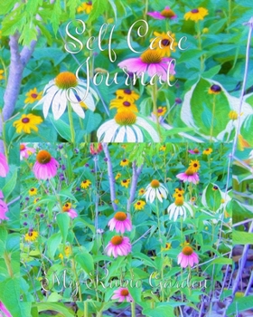 Paperback Self Care Journal: White and Purple Coneflowers and Yellow Rudbeckia Book