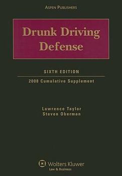 Paperback Drunk Driving Defense: 2008 Cumulative Supplement [With CDROM] Book