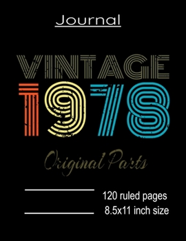 Journal Vintage 1978 Retro 70's-41st Birthday Journal