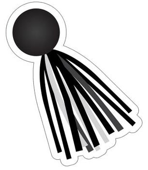 Misc. Supplies Simply Stylish Black & White Tassels Cut-Outs Book