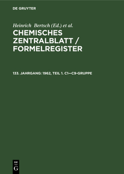 Hardcover 1962, Teil 1. C1--C9-Gruppe [German] Book