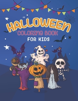 Paperback Halloween Coloring Book For Kids: 8.5 x 11 inches Book