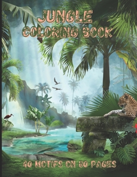 Paperback Jungle Coloring Book: 40 motifs on 80 pages. [German] Book