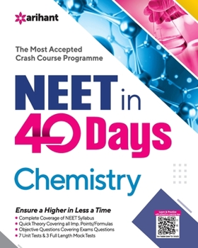 Paperback 40 Days Crash Course for NEET Chemistry Book