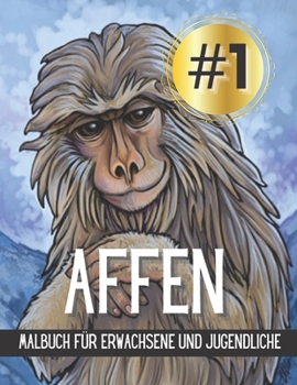 Paperback Affen Malbuch für Erwachsene und Jugendliche [German] Book