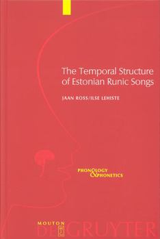 Hardcover Temporal Structure of Estonian Runic Songs Book