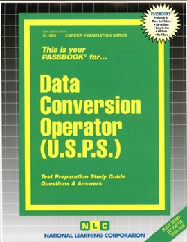 Paperback Data Conversion Operator (USPS): text preparation study guide Book