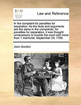 Paperback In the complaint for penalties for separation. As the facts and arguments are the same in the complaints, for penalties for separation, it was thought Book
