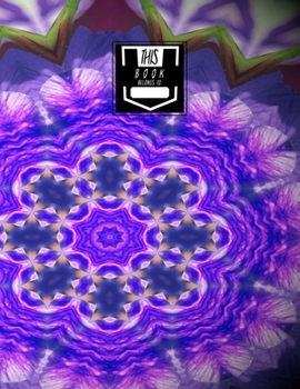 Paperback Sketchbook: Purple Tiles 3 - Unlined Paper - Sketchbook - Scrapbook, Large Notebook Book