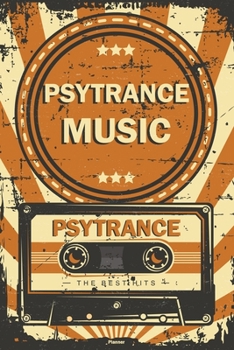 Psytrance Music Planner: Retro Vintage Psytrance Music Cassette Calendar 2020 - 6 x 9 inch 120 pages gift