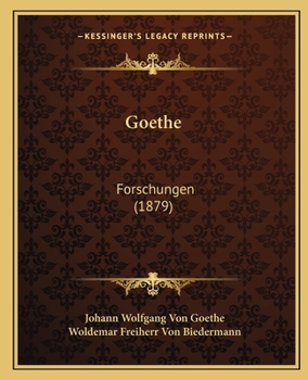 Paperback Goethe: Forschungen (1879) Book