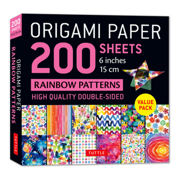 Misc. Origami Paper 200 Sheets Rainbow Patterns 6 (15 CM) Book