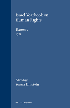 Hardcover Israel Yearbook on Human Rights, Volume 1 (1971) Book