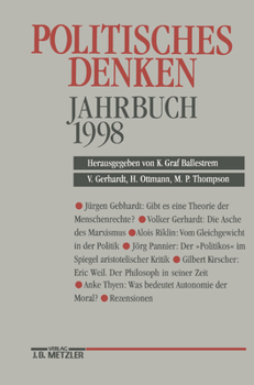Hardcover Politisches Denken. Jahrbuch 1998 [German] Book