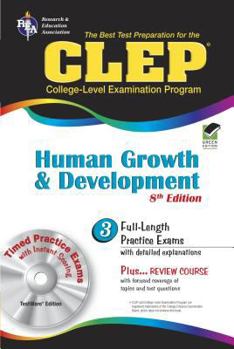 Paperback CLEP Human Growth and Development [With CDROM] Book