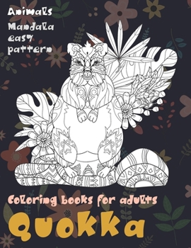 Paperback Coloring Books for Adults Mandala Easy Pattern - Animals - Quokka Book