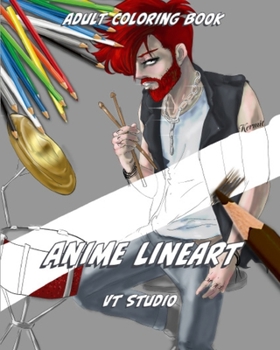 Paperback Anime Lineart Adult Coloring Book