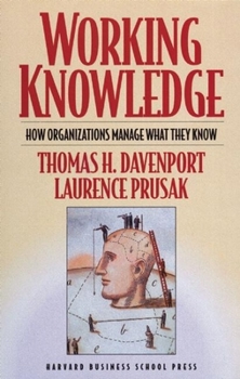 Hardcover Working Knowledge: How Organizations Manage What They Know Book